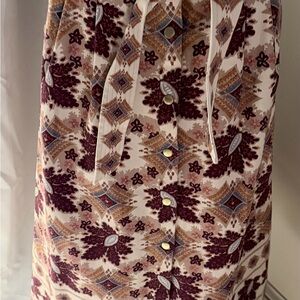 Cara Cara Multicolor Patterned A-Line Skirt